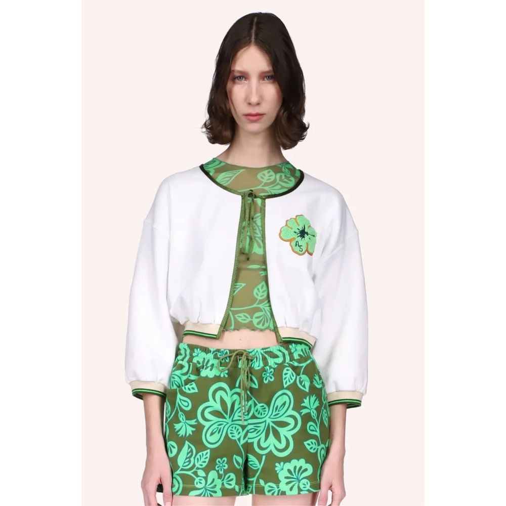New Anna SuiTropical Havana Cardigan Size Small White